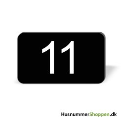 Husnummer skilte 12x7 cm, sorte