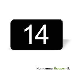 Husnummer skilte 12x7 cm, sorte