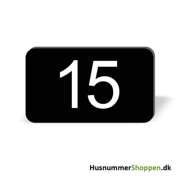 Husnummer skilte 12x7 cm, sorte