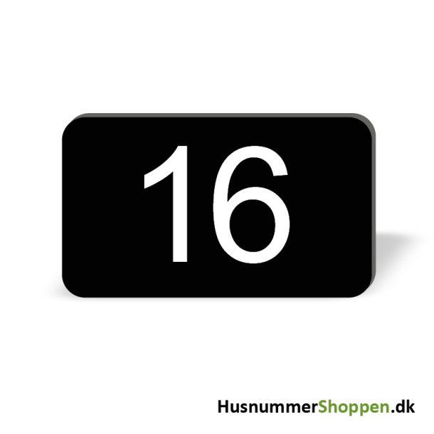 Husnummer skilte 12x7 cm, sorte