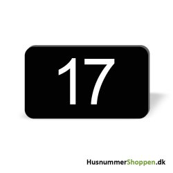 Husnummer skilte 12x7 cm, sorte