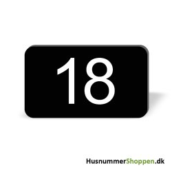 Husnummer skilte 12x7 cm, sorte
