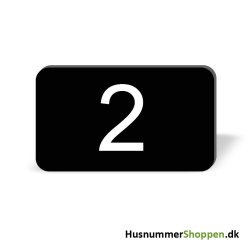 Husnummer skilte 12x7 cm, sorte
