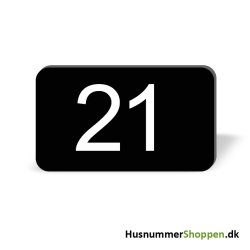 Husnummer skilte 12x7 cm, sorte