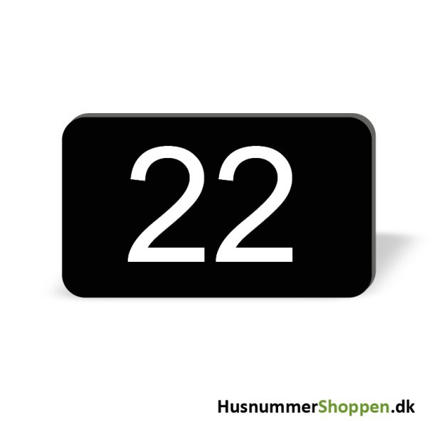 Husnummer skilte 12x7 cm, sorte