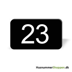 Husnummer skilte 12x7 cm, sorte