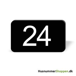Husnummer skilte 12x7 cm, sorte