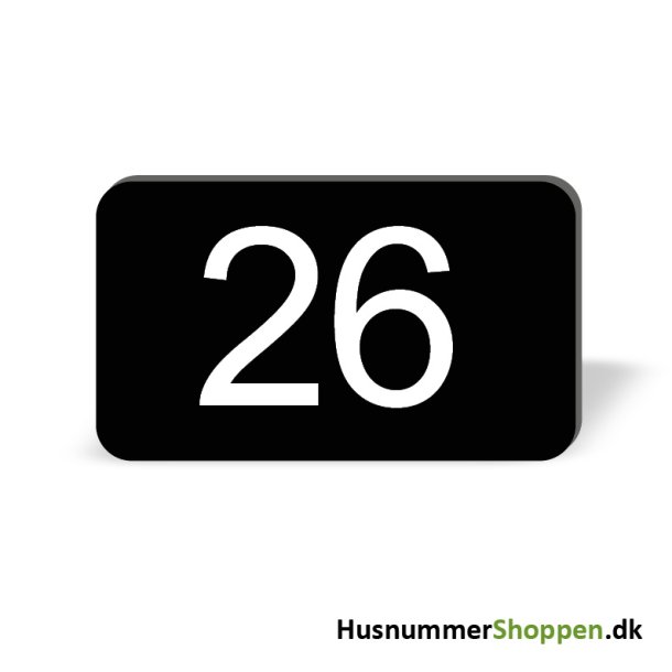 Husnummer skilte 12x7 cm, sorte