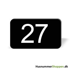 Husnummer skilte 12x7 cm, sorte