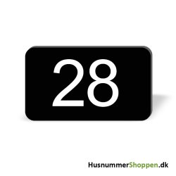 Husnummer skilte 12x7 cm, sorte