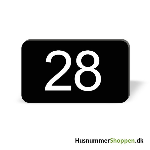 Husnummer skilte 12x7 cm, sorte