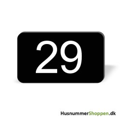 Husnummer skilte 12x7 cm, sorte
