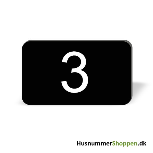 Husnummer skilte 12x7 cm, sorte