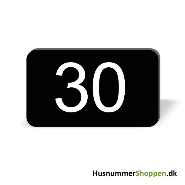 Husnummer skilte 12x7 cm, sorte