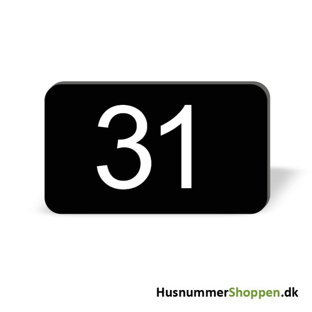 Husnummer skilte 12x7 cm, sorte