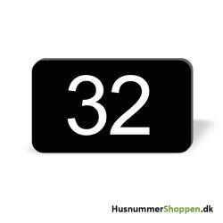 Husnummer skilte 12x7 cm, sorte