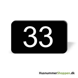 Husnummer skilte 12x7 cm, sorte