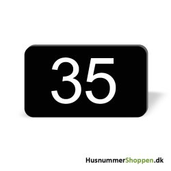 Husnummer skilte 12x7 cm, sorte