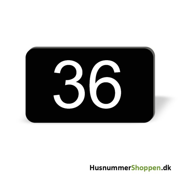 Husnummer skilte 12x7 cm, sorte