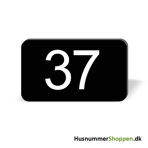 Husnummer skilte 12x7 cm, sorte