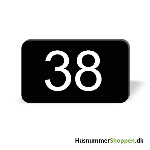 Husnummer skilte 12x7 cm, sorte