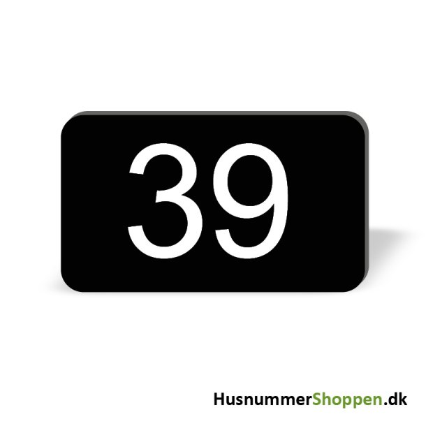 Husnummer skilte 12x7 cm, sorte