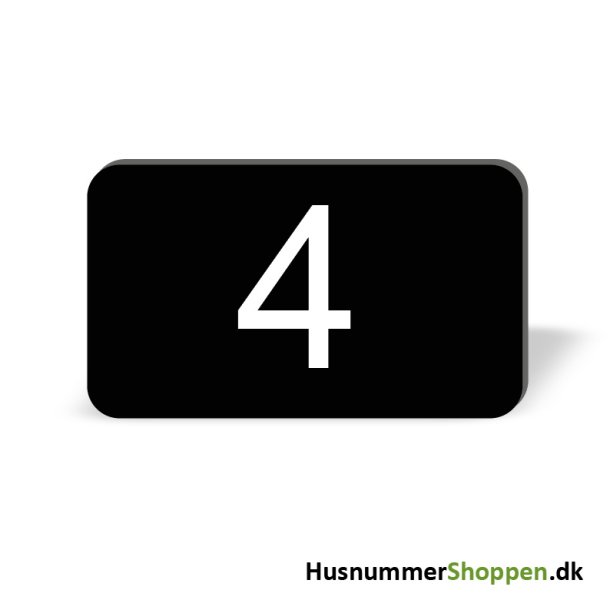 Husnummer skilte 12x7 cm, sorte
