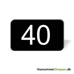 Husnummer skilte 12x7 cm, sorte