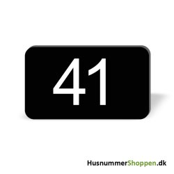 Husnummer skilte 12x7 cm, sorte