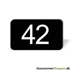Husnummer skilte 12x7 cm, sorte