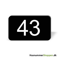 Husnummer skilte 12x7 cm, sorte