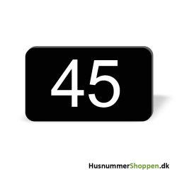 Husnummer skilte 12x7 cm, sorte