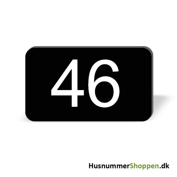 Husnummer skilte 12x7 cm, sorte