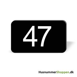 Husnummer skilte 12x7 cm, sorte