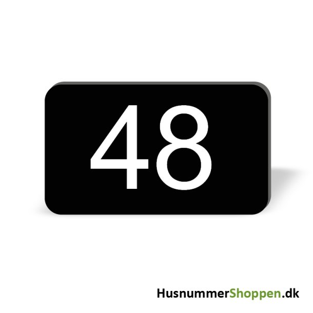 Husnummer skilte 12x7 cm, sorte