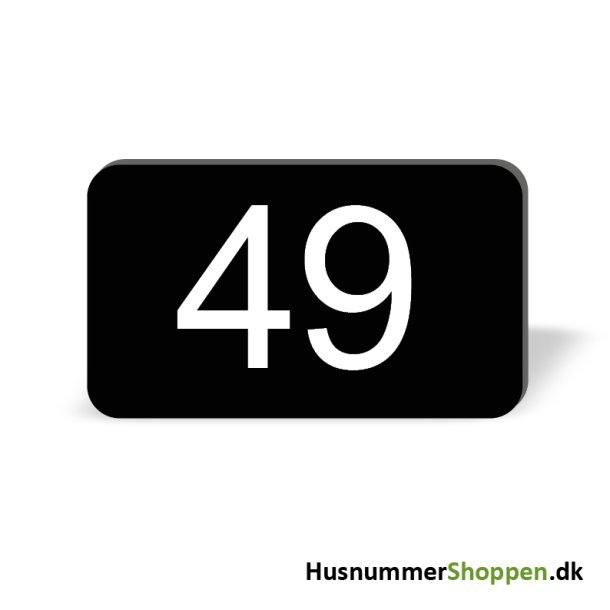 Husnummer skilte 12x7 cm, sorte