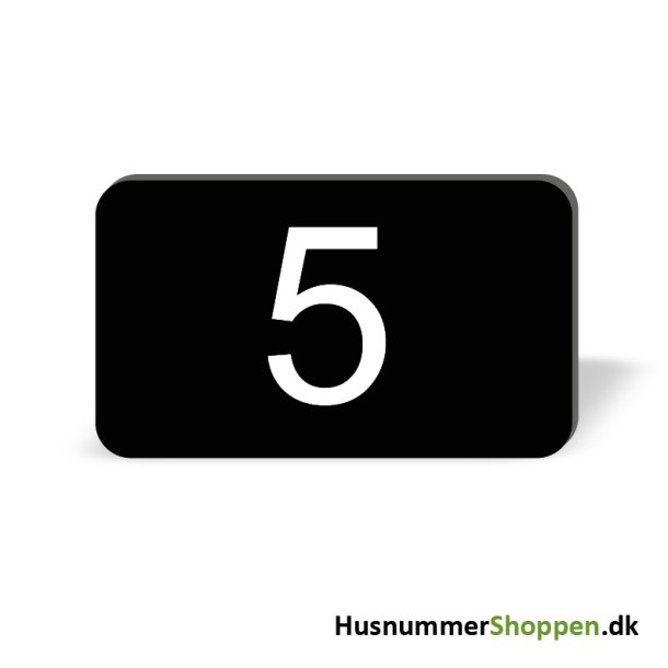 Husnummer skilte 12x7 cm, sorte