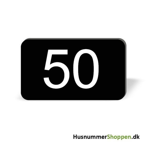 Husnummer skilte 12x7 cm, sorte