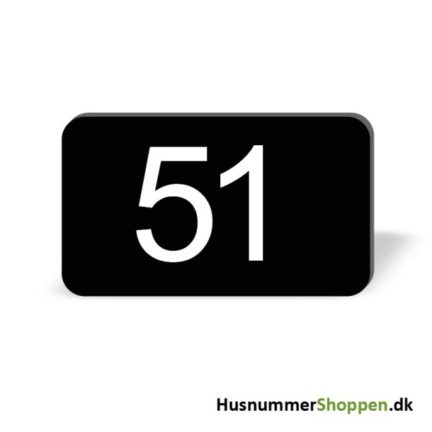 Husnummer skilte 12x7 cm, sorte
