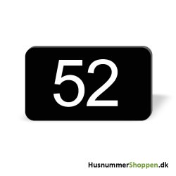 Husnummer skilte 12x7 cm, sorte