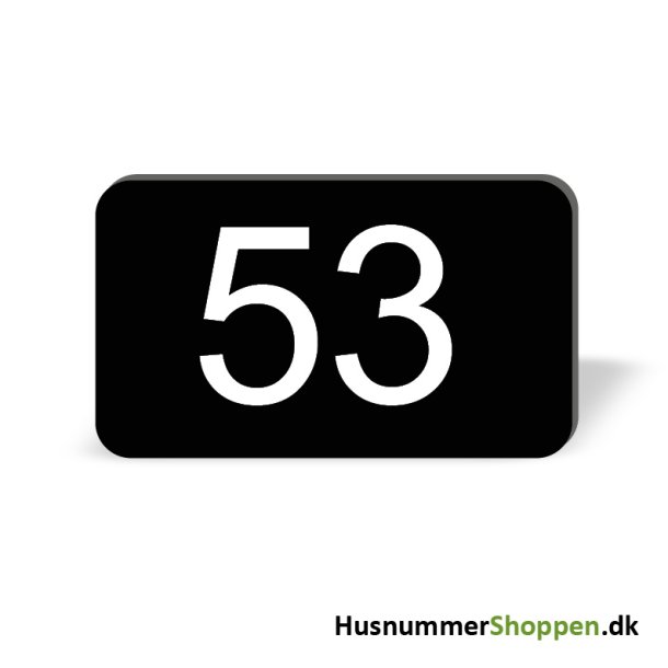 Husnummer skilte 12x7 cm, sorte