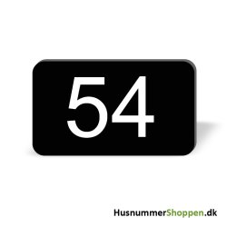 Husnummer skilte 12x7 cm, sorte