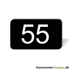 Husnummer skilte 12x7 cm, sorte