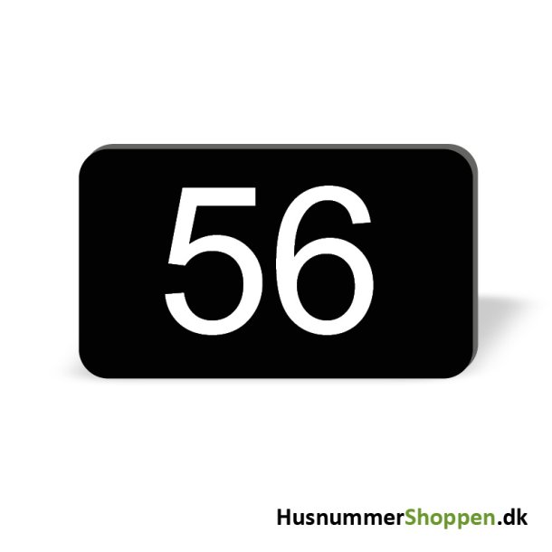 Husnummer skilte 12x7 cm, sorte
