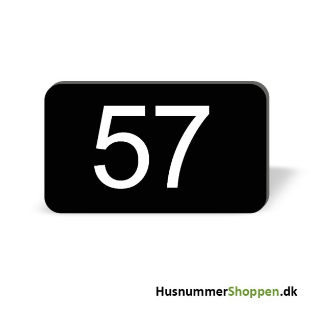 Husnummer skilte 12x7 cm, sorte