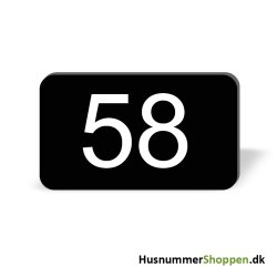 Husnummer skilte 12x7 cm, sorte