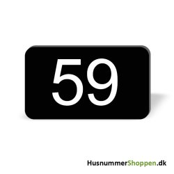 Husnummer skilte 12x7 cm, sorte