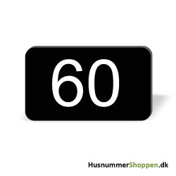 Husnummer skilte 12x7 cm, sorte