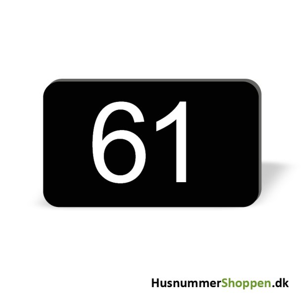 Husnummer skilte 12x7 cm, sorte