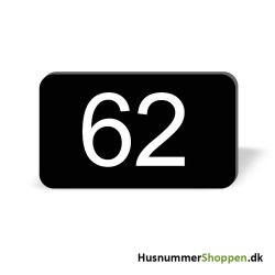Husnummer skilte 12x7 cm, sorte